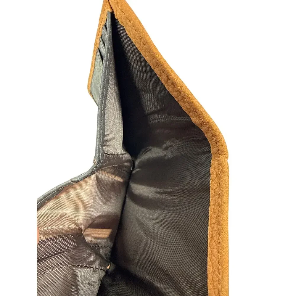 Tony Lama Trifold Wallet Mens Genuine Ostrich Leather RFID Tan Brown Western